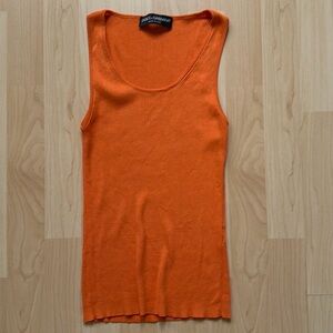 Dolce & Gabbana orange ribbed tank top, size EU 40/ US S